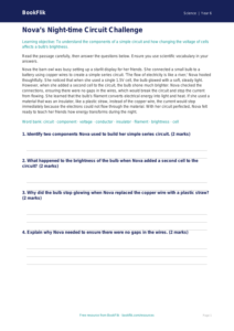 Free Electricity Comprehension | Year 6 Core | BookFlik