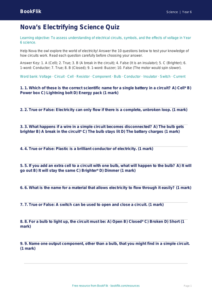 Free Electricity Quiz | Year 6 Core | BookFlik