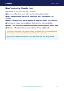 Free Everyday Materials Poster | Year 1 Core | BookFlik