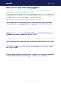 Free Forces Activity Sheet | Year 3 Core | BookFlik