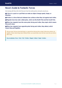 Free Forces Poster | Year 3 Science Worksheet | BookFlik