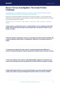Free Forces Activity Sheet | Year 5 Greater Depth | BookFlik