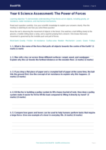 Free Forces Assessment | Year 6 Core | BookFlik