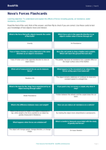 Free Forces Flashcards | Year 6 Science Resources | BookFlik