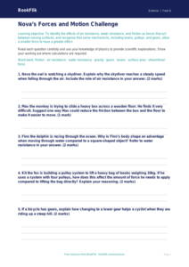 Free Forces Worksheet | Year 6 Science | BookFlik