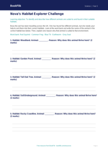 Free Habitats Activity Sheet | Year 3 Core | BookFlik