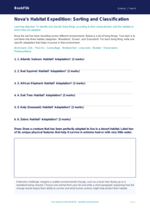 Free Habitats Activity Sheet | Year 6 Core | BookFlik
