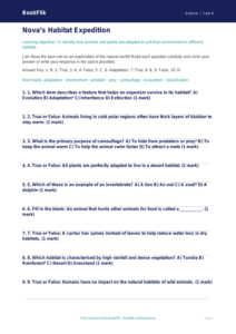Free Habitats Quiz | Year 6 Core | BookFlik