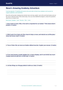 Free Human Body Activity Sheet | Year 3 Core | BookFlik