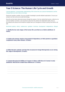 Free Human Body Assessment | Year 5 Greater Depth | BookFlik