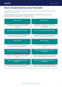 Free Human Body Flashcards | Year 5 Greater Depth | BookFlik