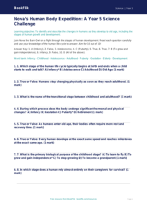 Free Human Body Quiz | Year 5 Greater Depth | BookFlik