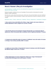 Free Human Body Worksheet | Year 5 Greater Depth | BookFlik