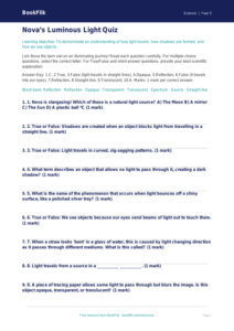 Free Light Quiz | Year 5 Greater Depth | BookFlik
