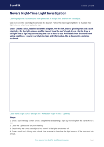Free Light Drawing Sheet | Year 6 Core | BookFlik