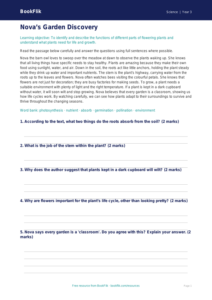 Free Living Things Comprehension | Year 3 Core | BookFlik