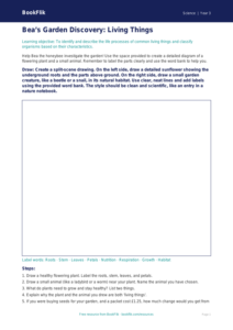 Free Living Things Drawing Sheet | Year 3 Core | BookFlik