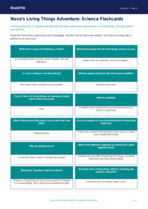 Free Living Things Flashcards | Year 3 Core | BookFlik