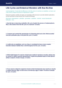 Free Living Things Worksheet | Year 5 Greater Depth | BookFlik
