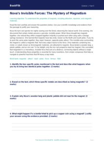 Free Magnets Comprehension | Year 5 Greater Depth | BookFlik