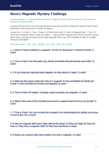 Free Magnets Quiz | Year 5 Greater Depth | BookFlik