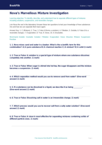 Free Mixtures Quiz | Year 5 Greater Depth | BookFlik