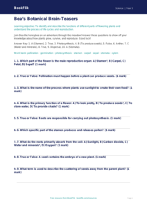 Free Plants Quiz | Year 5 Greater Depth | BookFlik