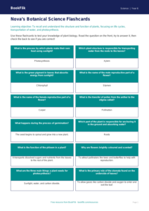 Free Plants Flashcards | Year 6 Core | BookFlik