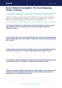 Free Properties Of Materials Activity Sheet | Year 5 Greater Depth | BookFlik