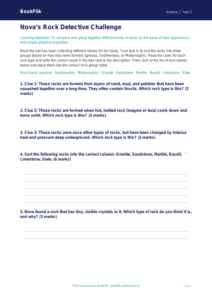 Free Rocks Activity Sheet | Year 3 Core | BookFlik