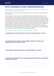 Free Rocks Comprehension | Year 5 Greater Depth | BookFlik