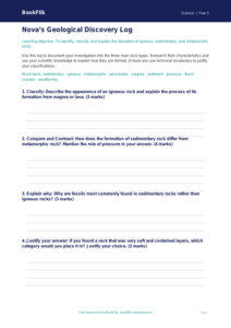 Free Rocks Template | Year 5 Greater Depth | BookFlik