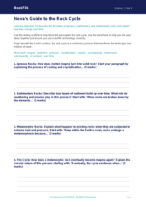 Free Rocks Writing Frame | Year 6 Core | BookFlik