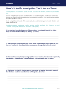 Free Sound Writing Frame | Year 5 Greater Depth | BookFlik