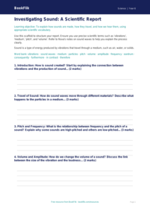Free Sound Writing Frame | Year 6 Core | BookFlik