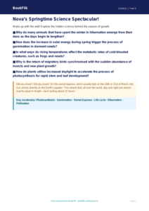 Free Spring Science Poster | Year 5 Greater Depth | BookFlik