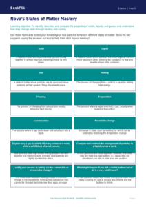 Free States Of Matter Flashcards | Year 5 Greater Depth | BookFlik