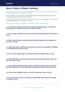 Free States Of Matter Quiz | Year 5 Greater Depth | BookFlik