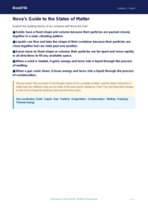 Free States Of Matter Poster | Year 6 Core | BookFlik