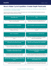 Free Water Cycle Flashcards | Year 5 Greater Depth | BookFlik