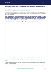Free Animals Drawing Sheet | Year 5 Greater Depth | BookFlik