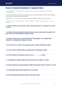 Free Animals Quiz | Year 5 Greater Depth | BookFlik