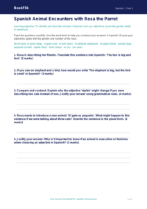 Free Animals Worksheet | Year 5 Greater Depth | BookFlik