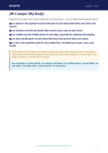 Free Body Parts Poster | Year 5 Greater Depth | BookFlik