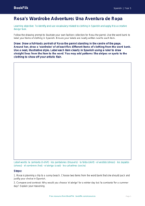 Free Clothes Drawing Sheet | Year 5 Greater Depth | BookFlik