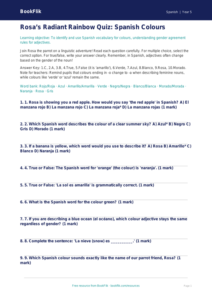 Free Colours Quiz | Year 5 Greater Depth | BookFlik