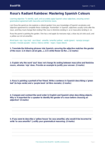 Free Colours Worksheet | Year 5 Greater Depth | BookFlik
