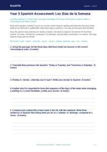 Free Days Of The Week Assessment | Year 5 Greater Depth | BookFlik