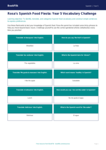 Free Food Flashcards | Year 5 Greater Depth | BookFlik