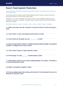 Free Food Quiz | Year 5 Greater Depth | BookFlik